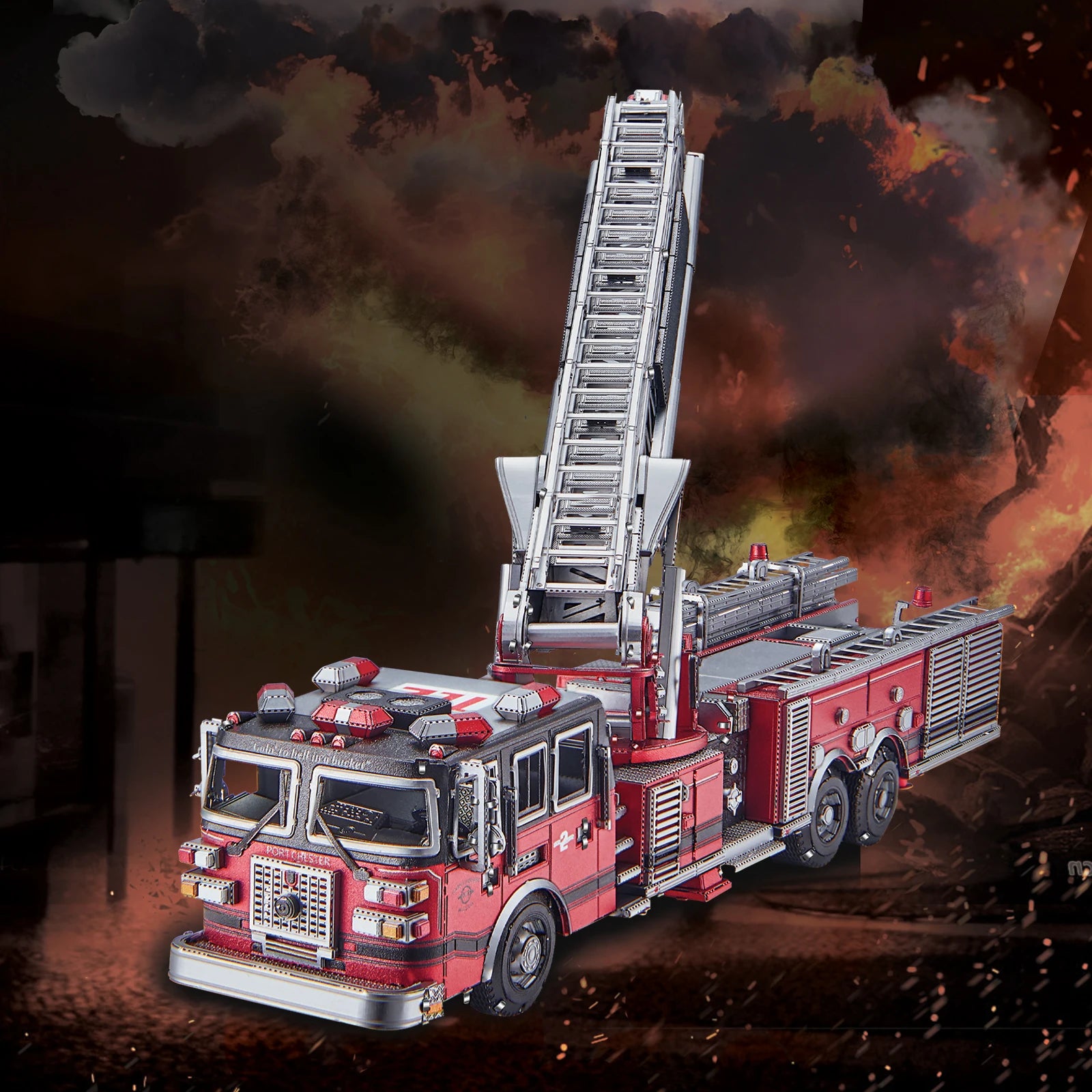 Piececool 3D Metal Ladder Truck Model Kit
