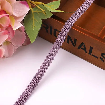 10Y Gold Silver Braided Lace Trim Ribbon