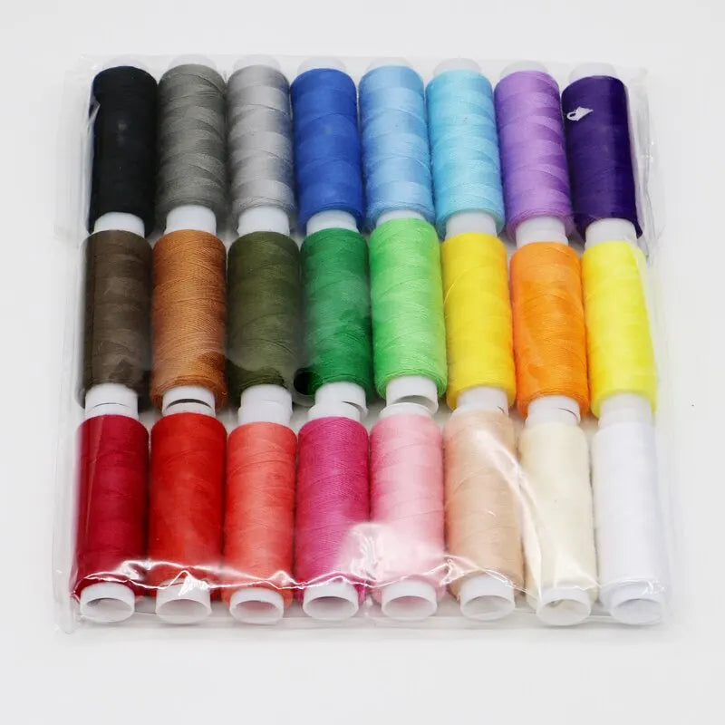 24-Color Polyester Embroidery Sewing Thread Set