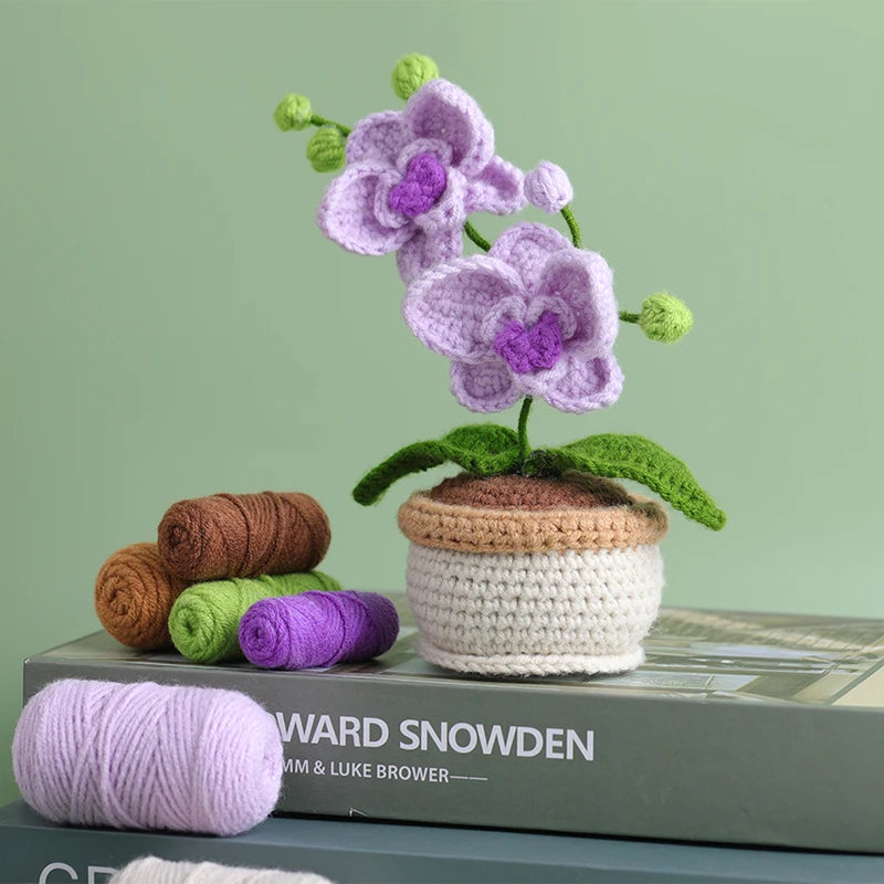 KRABALL Moth Orchid Crochet Kit for Beginners