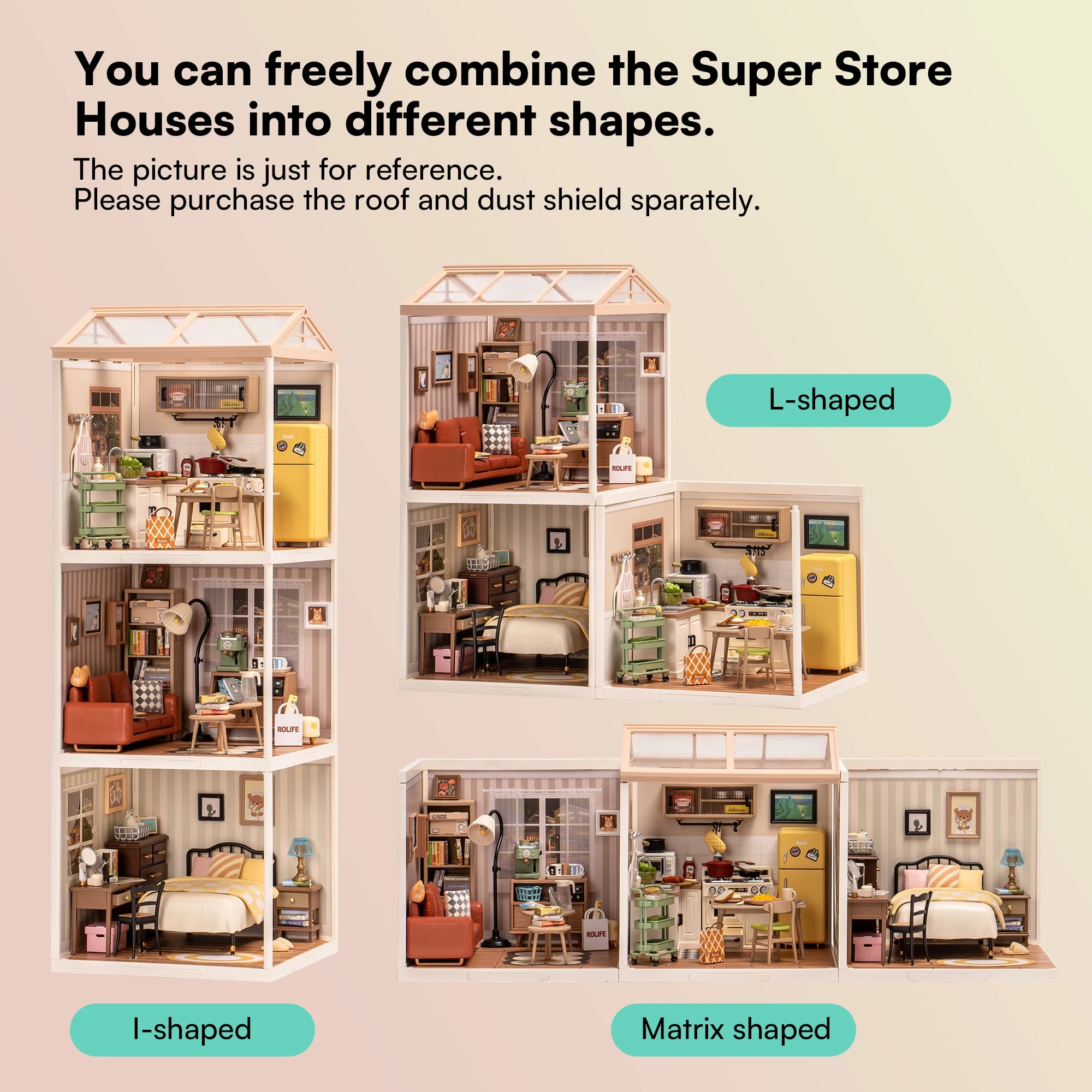 Robotime Rolife Mini Fast Food Kitchen DIY Model Kit