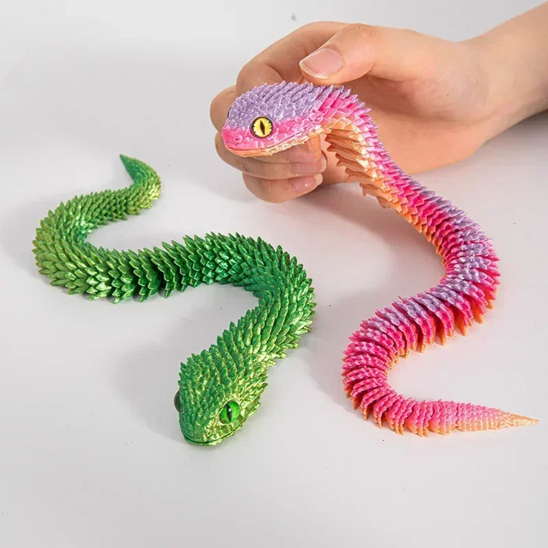 3D Printed Movable Snake – 2025 New Year Gift & Desktop Ornament
