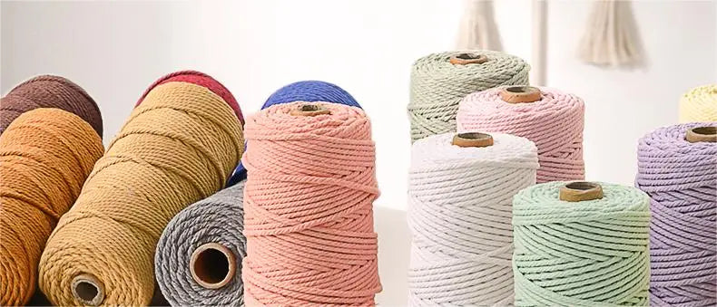 10m 4mm Braided Cotton Macrame Rope – Natural DIY Craft Cord