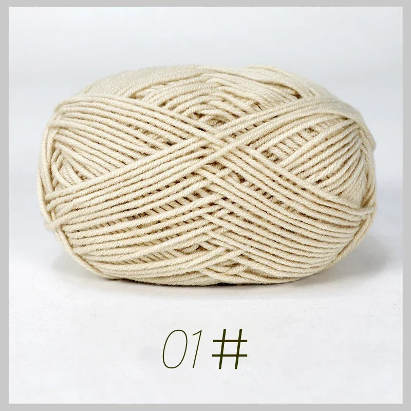 50g Soft Milk Cotton Yarn – Hand Knitting & Crochet Thread