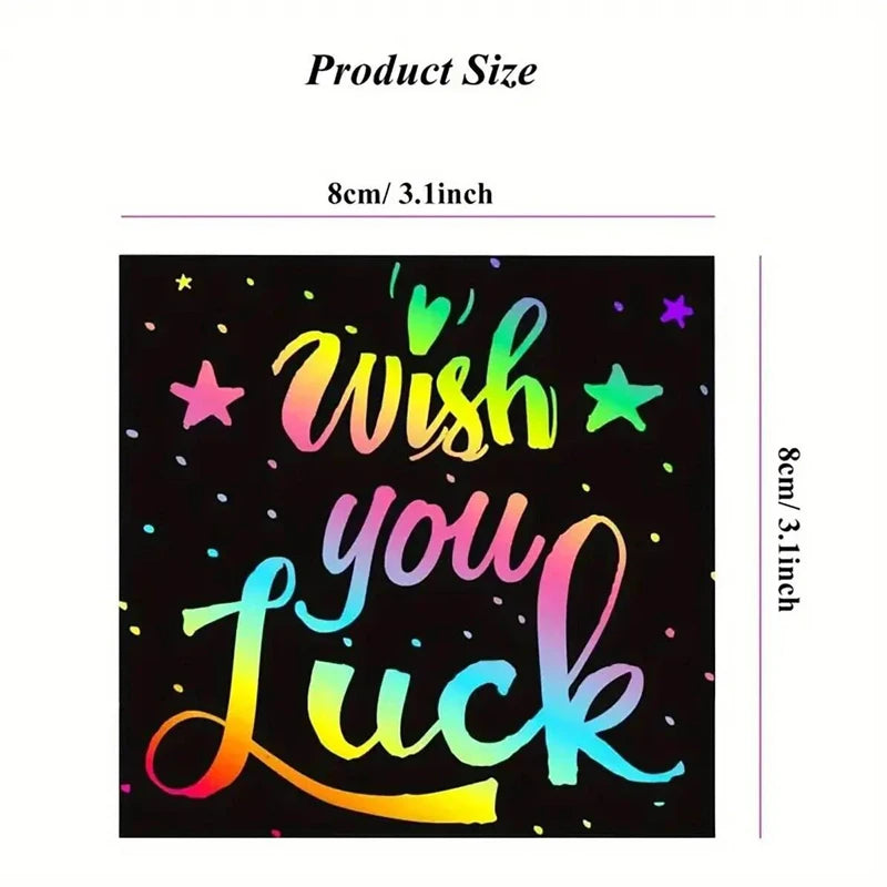 100pcs Magic Rainbow Scratch Art Cards Kit