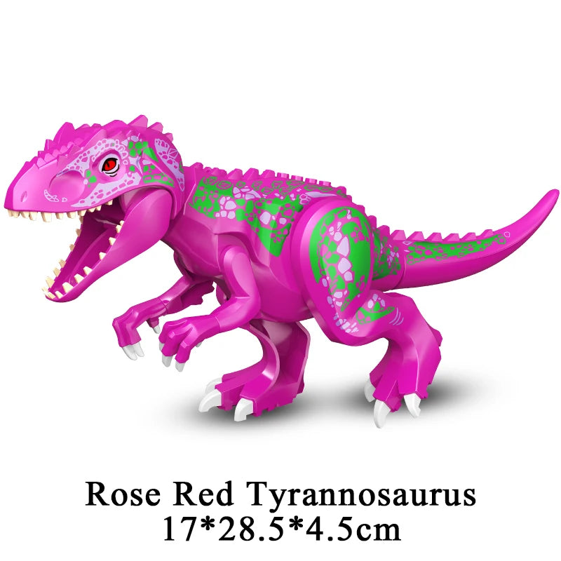 Jurassic Dinosaur Building Blocks – T-Rex, Raptor, Triceratops Models