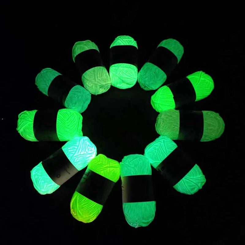 50g Glow-in-the-Dark Yarn – Luminous Wool for DIY Knitting & Crochet
