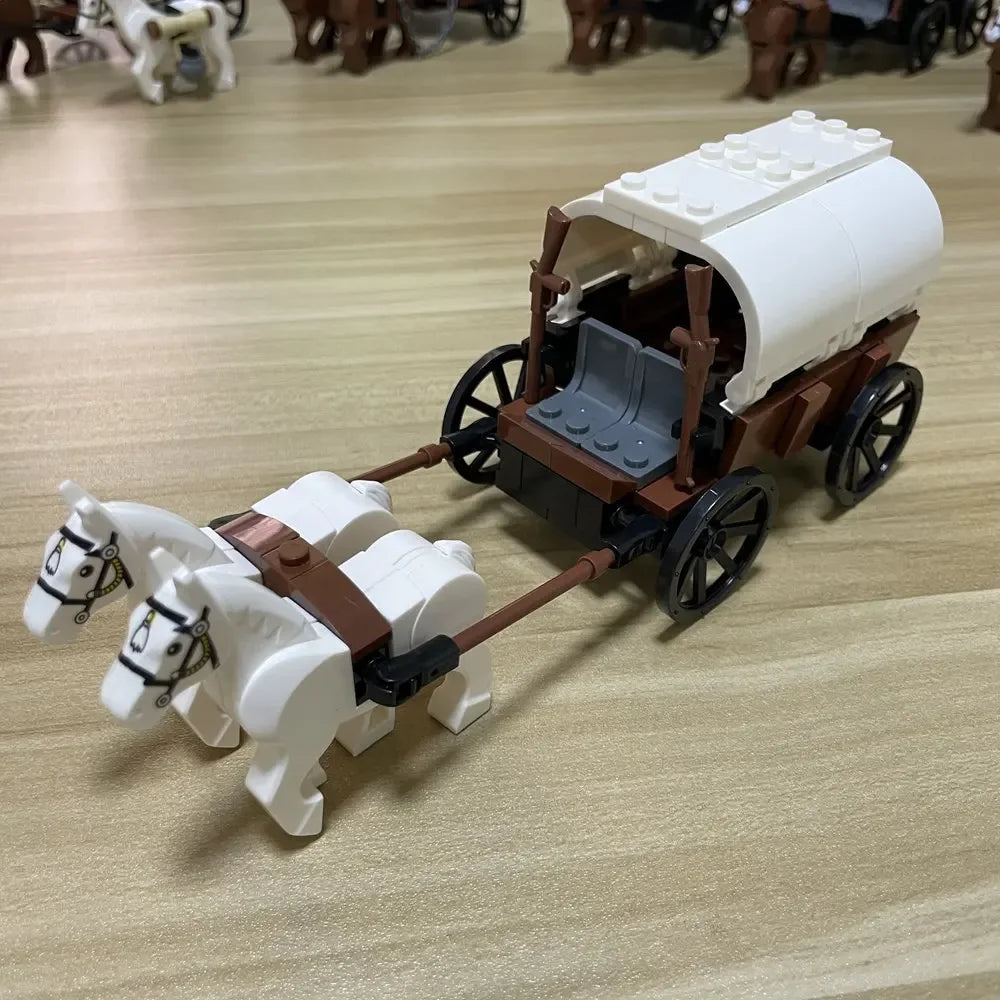 MOC Medieval Carriage & Military Weapons Set