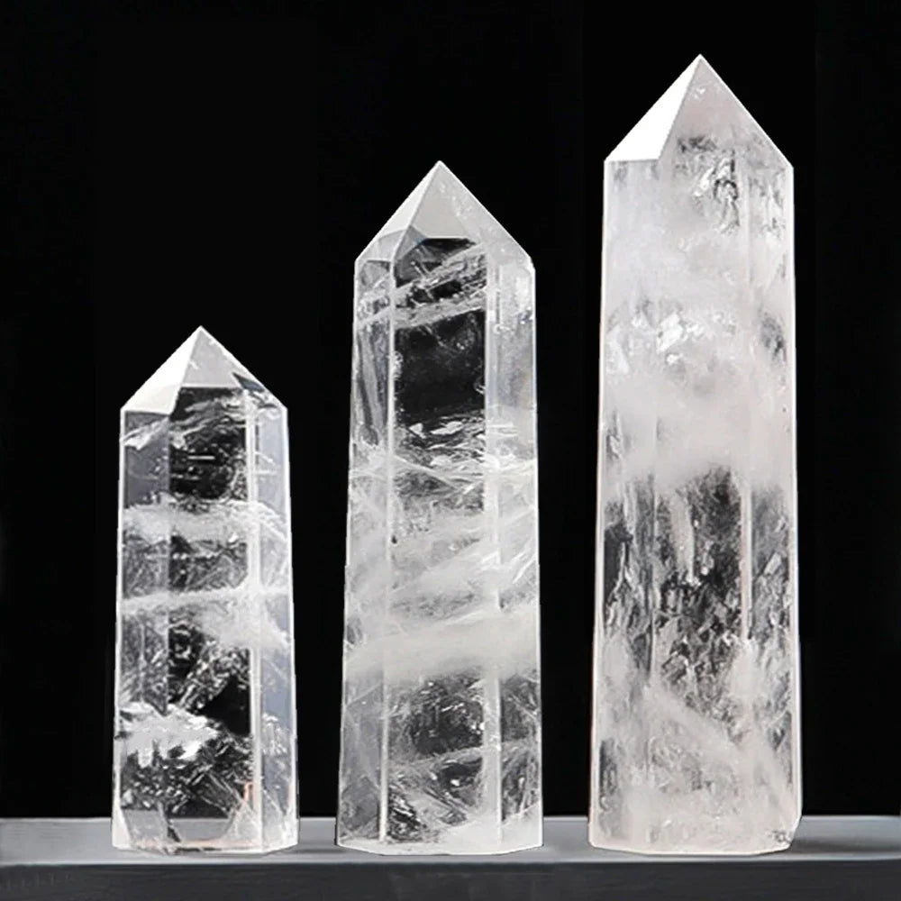 Crystal Stone Point Wands for Decor and Witchcraft