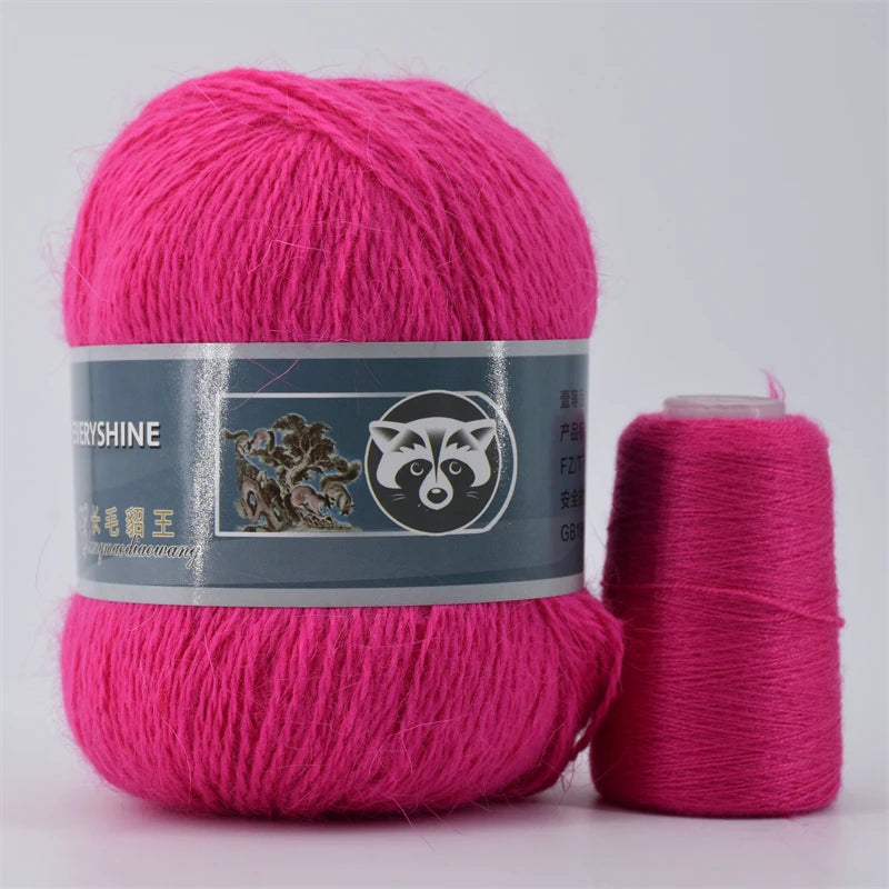 5 Pcs Cashmere Mink Fur Yarn for Hand Knitting  Long Plush Wool Crochet Knitting Yarn for Fall Winter Luxury Needlework Diy Knit