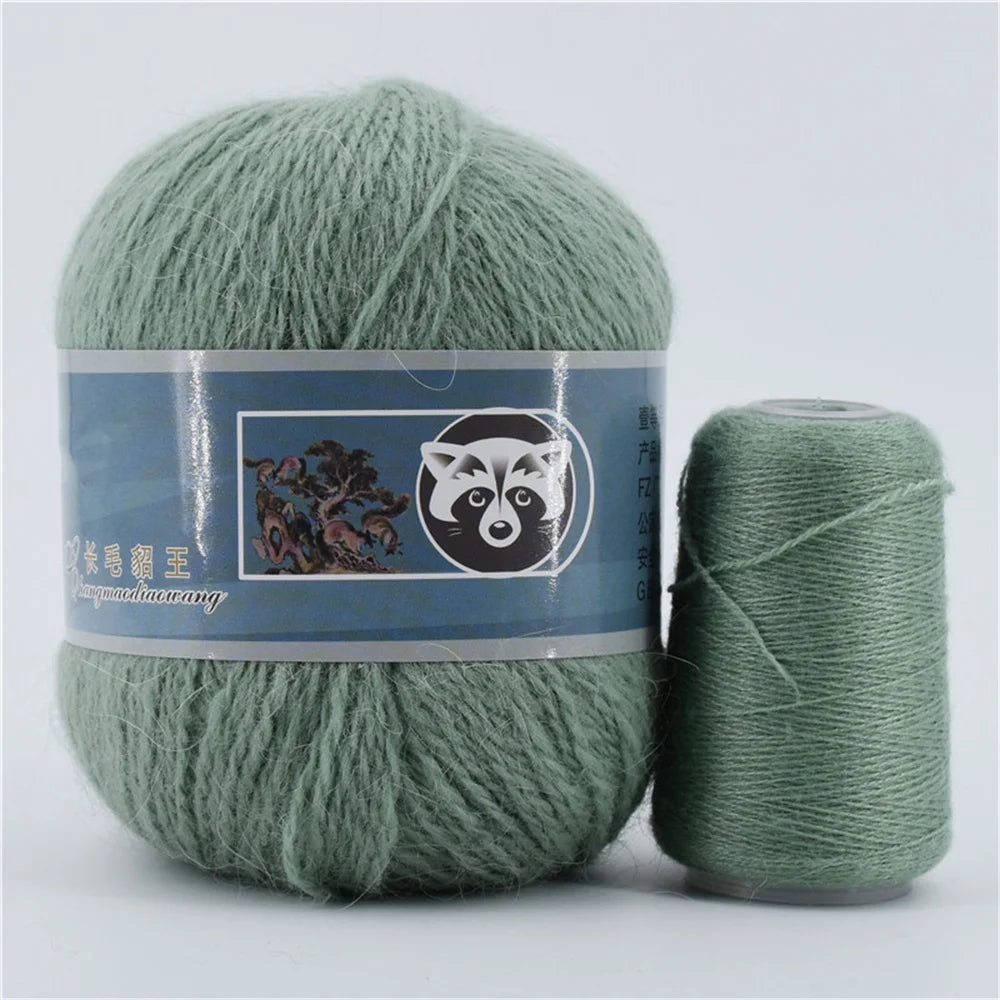 5 Pcs Cashmere Mink Fur Yarn for Hand Knitting  Long Plush Wool Crochet Knitting Yarn for Fall Winter Luxury Needlework Diy Knit