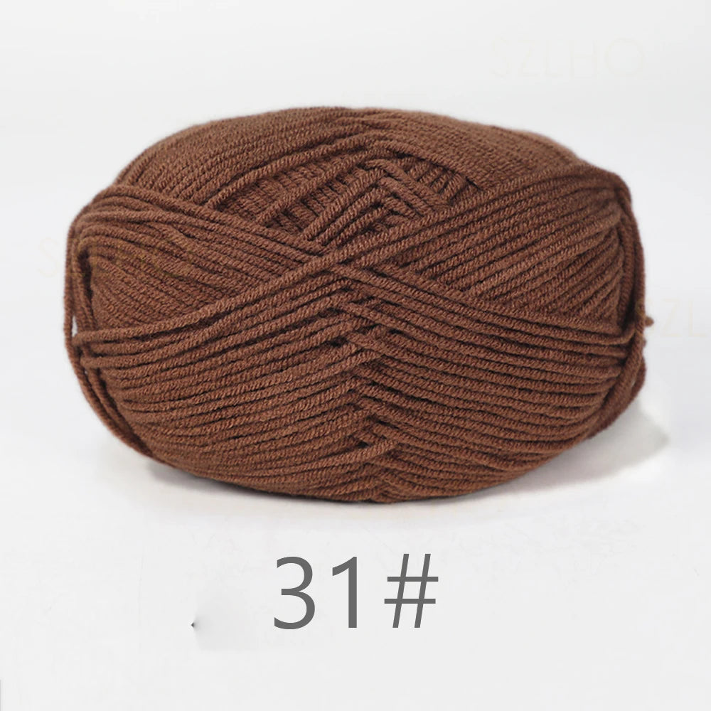 50g Soft Milk Cotton Yarn – Hand Knitting & Crochet Thread