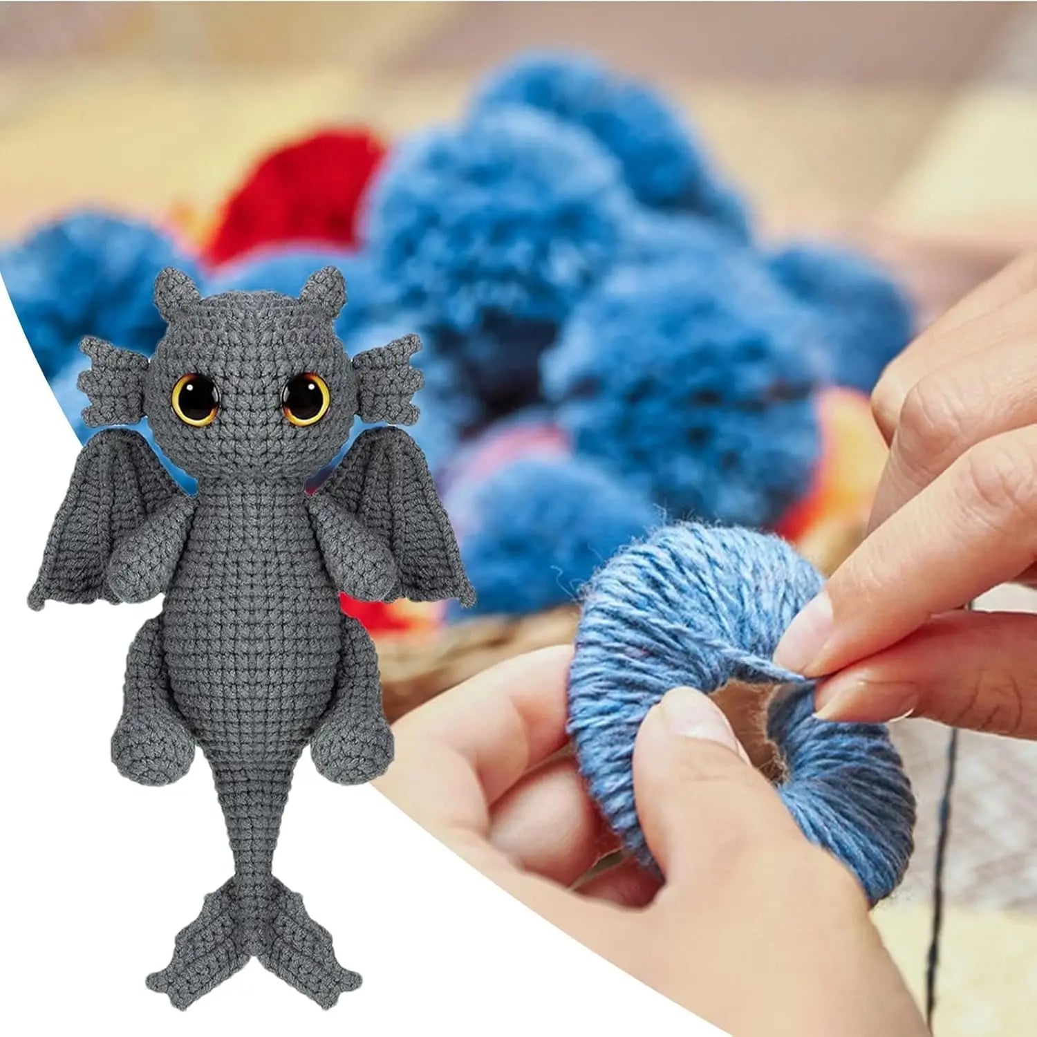 Beginner Crochet Dragon Kit with Video Tutorials