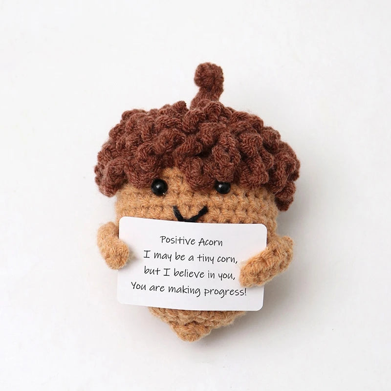 Positive Crochet Doll Kit – Handmade Gift with Affirmation Card