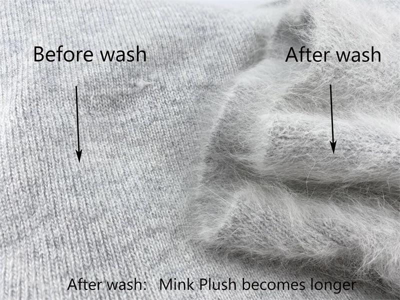 5 Pcs Cashmere Mink Fur Yarn for Hand Knitting  Long Plush Wool Crochet Knitting Yarn for Fall Winter Luxury Needlework Diy Knit