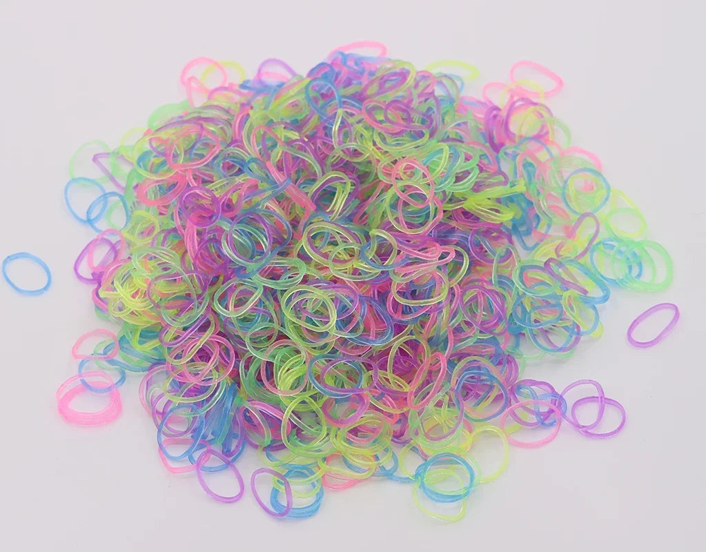 Double Color Rubble Loom Bands Bracelet DIY Jewelry Kit