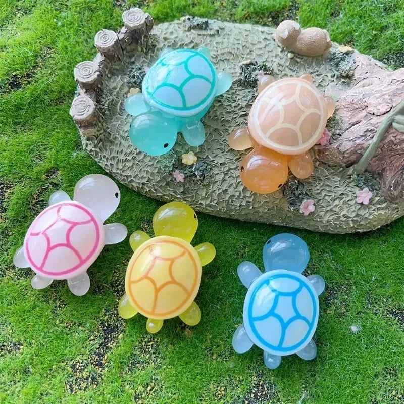 Mini Luminous Turtle Ornaments – Glowing Micro Landscape Decor