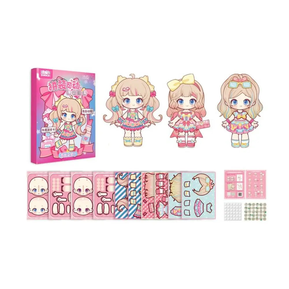 DIY 3D Paper Doll Puppet Montessori Toy