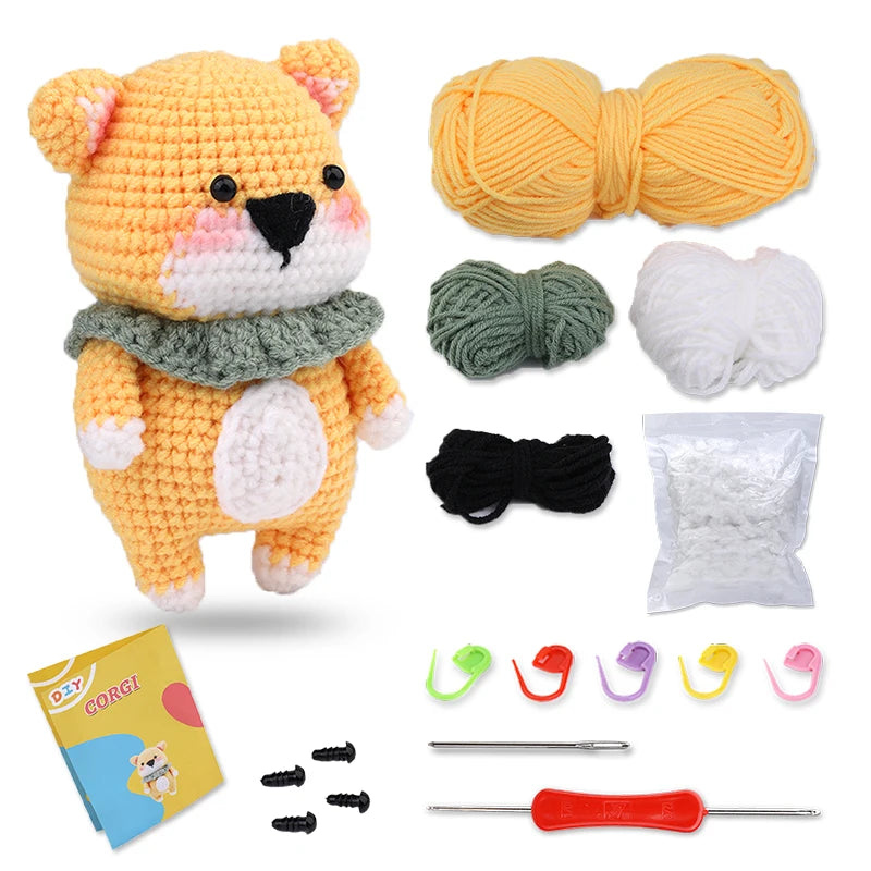 MIUSIE Beginner Crochet Kit – Yarn, Hook & Video Tutorial Set