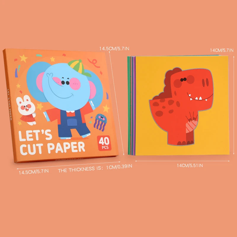 Kids Animal Origami Paper Cutting Book