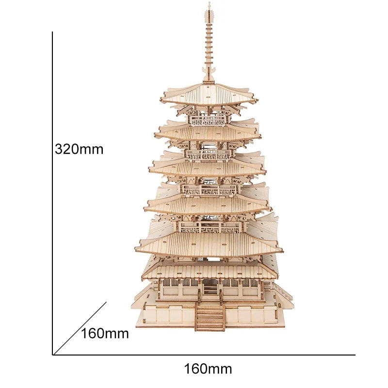Robotime 3D Wooden Landmark Puzzle Kit