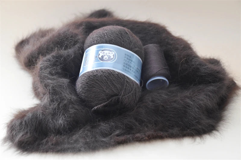 5 Pcs Cashmere Mink Fur Yarn for Hand Knitting  Long Plush Wool Crochet Knitting Yarn for Fall Winter Luxury Needlework Diy Knit