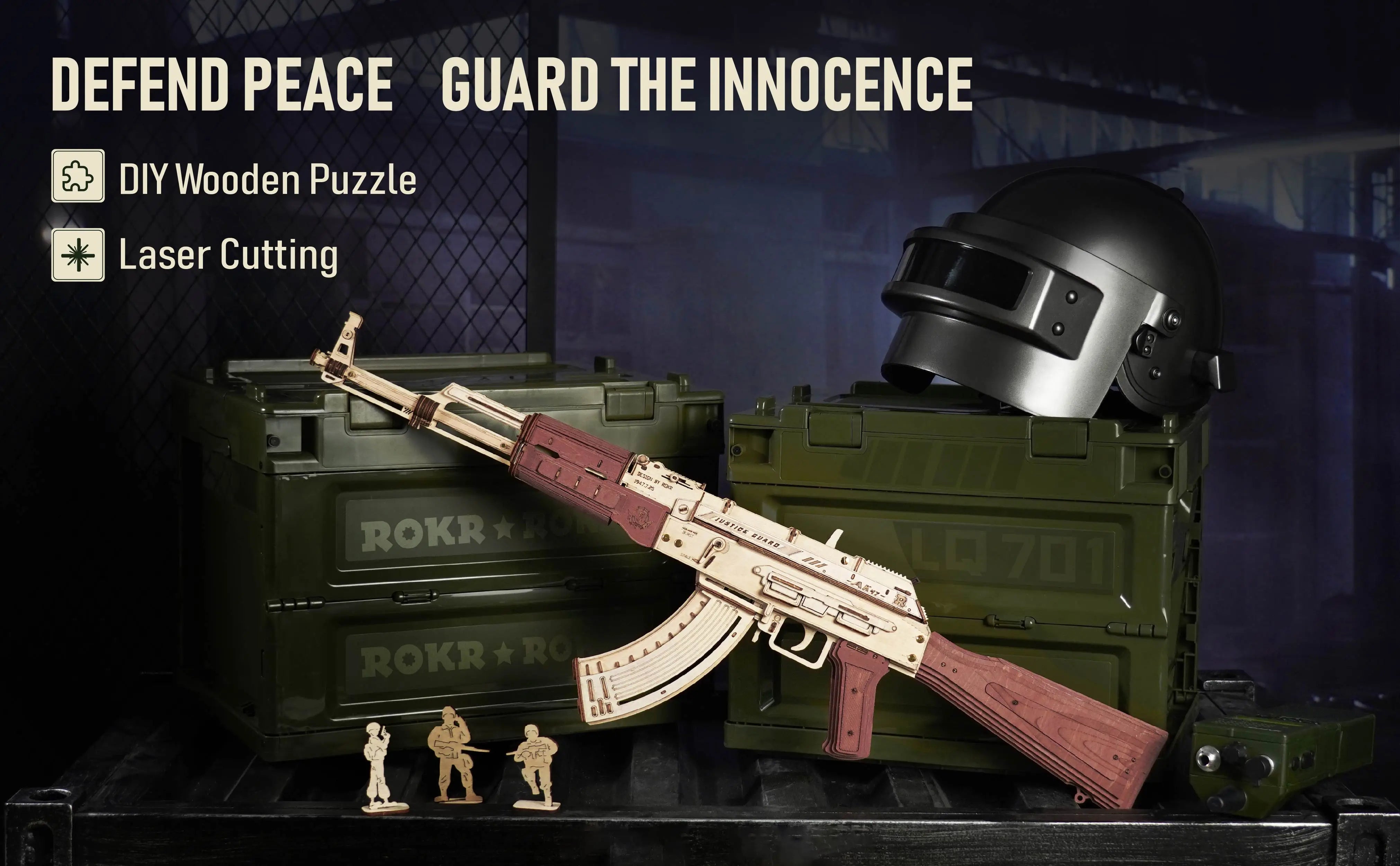 Robotime ROKR AK47 3D Wooden Puzzle Gun – LQ901
