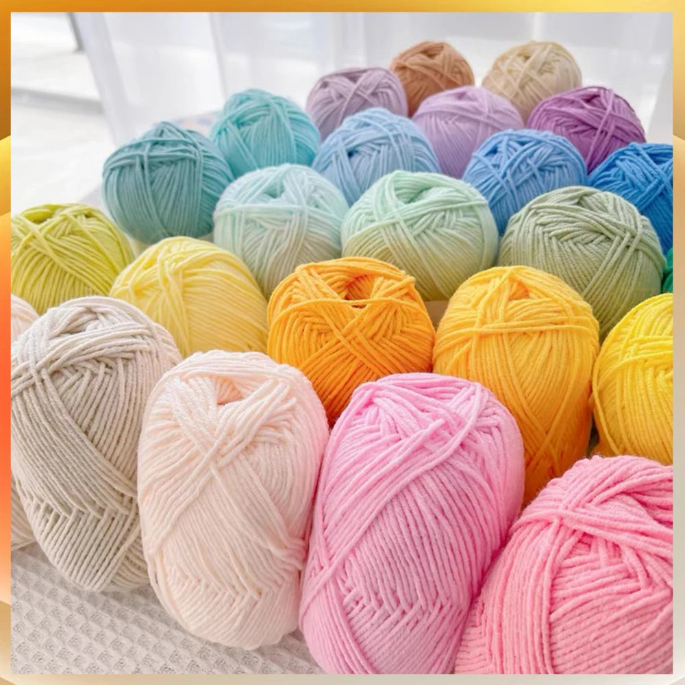 50g Soft Milk Cotton Yarn – Hand Knitting & Crochet Thread
