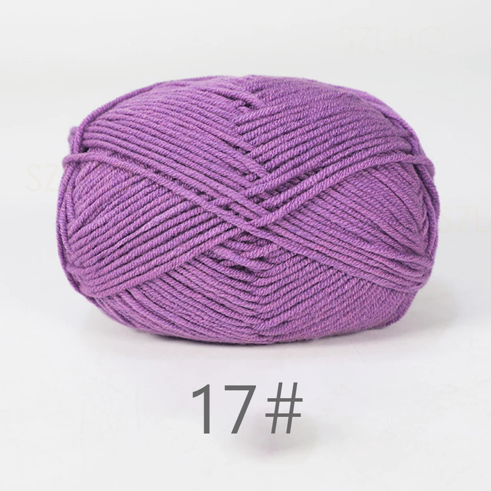 50g Soft Milk Cotton Yarn – Hand Knitting & Crochet Thread
