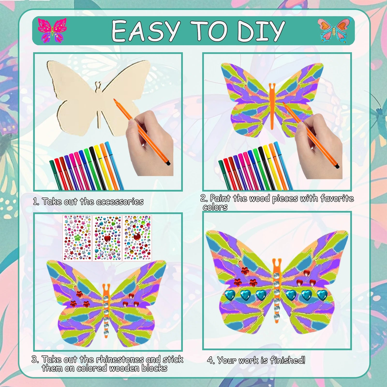 354 Butterfly DIY Craft Decoration Set
