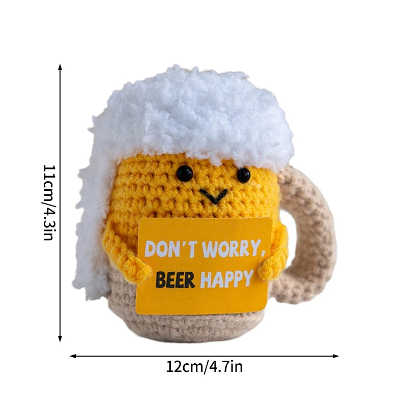 Positive Crochet Doll Kit – Handmade Gift with Affirmation Card