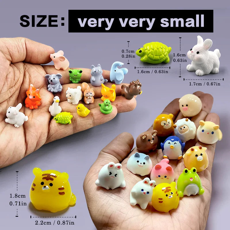 10Pcs Mini Animal Figurines Garden Decorations