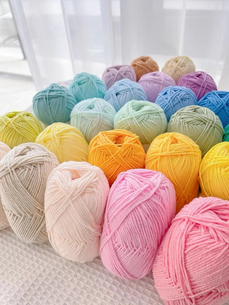 50g Soft Milk Cotton Yarn – Hand Knitting & Crochet Thread