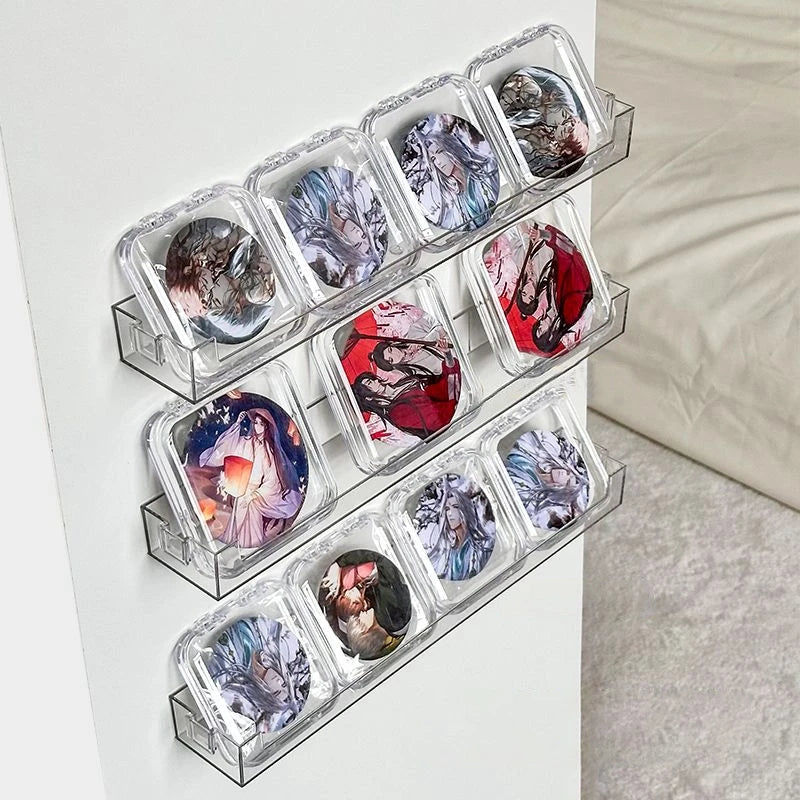 Wall-Mounted Clear Acrylic Display Rack for Dolls and Collectibles