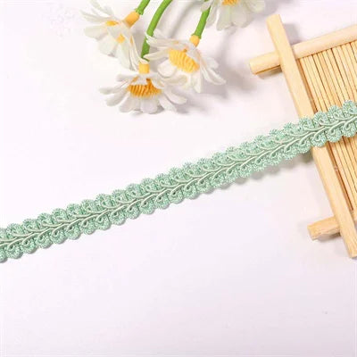 10Y Gold Silver Braided Lace Trim Ribbon