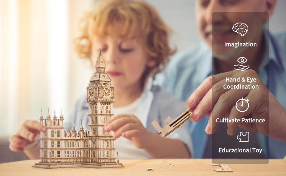 Robotime 3D Wooden Landmark Puzzle Kit