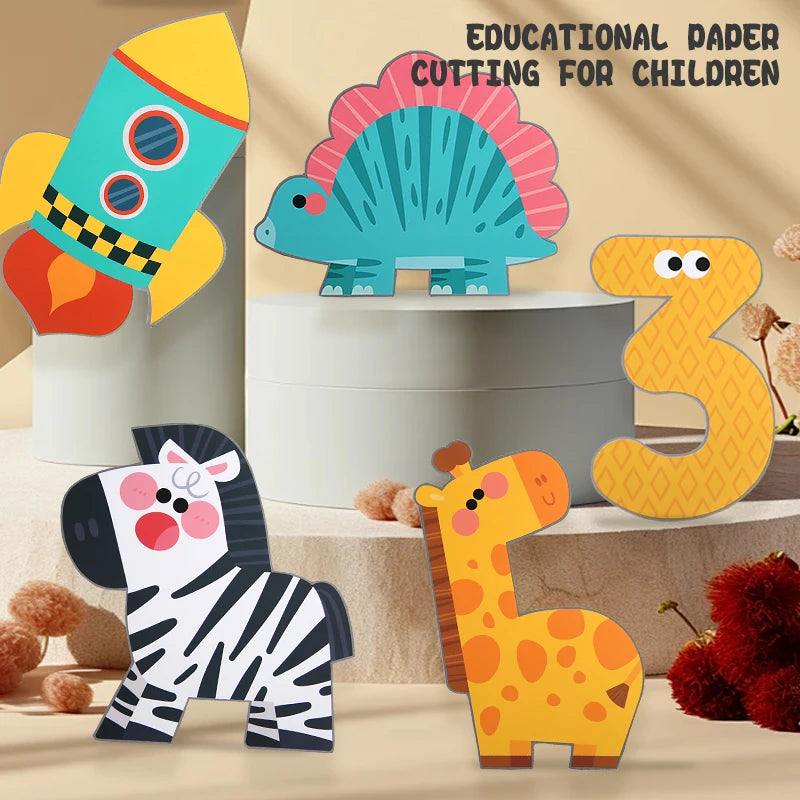 Kids Animal Origami Paper Cutting Book
