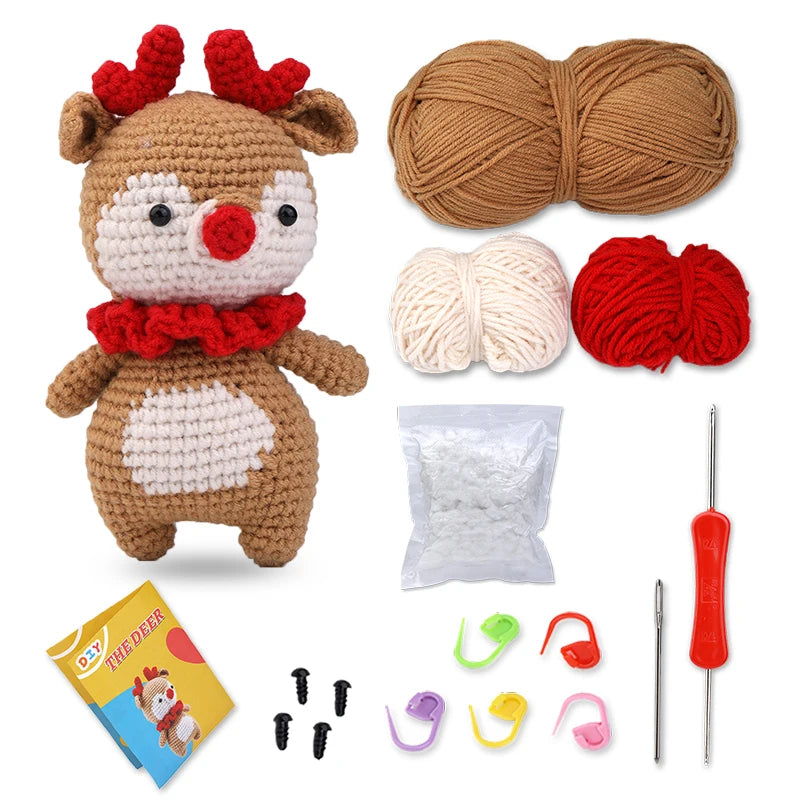 MIUSIE Beginner Crochet Kit – Yarn, Hook & Video Tutorial Set