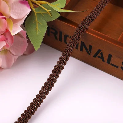 10Y Gold Silver Braided Lace Trim Ribbon