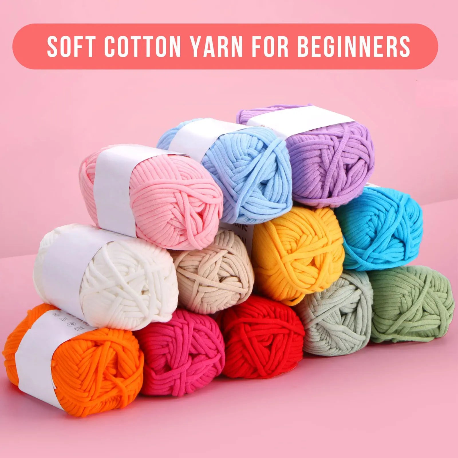 50g Cotton Blend Crochet Yarn – Beginner-Friendly Handcraft Thread