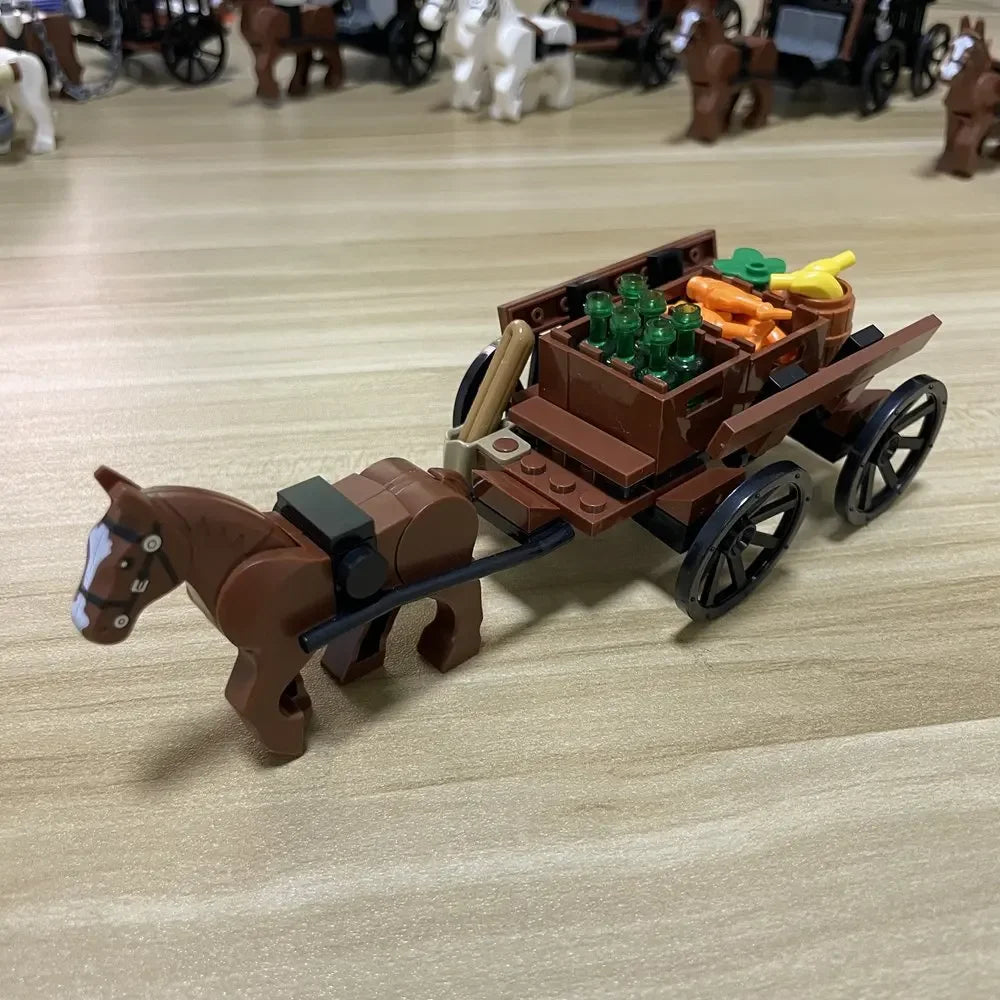 MOC Medieval Carriage & Military Weapons Set