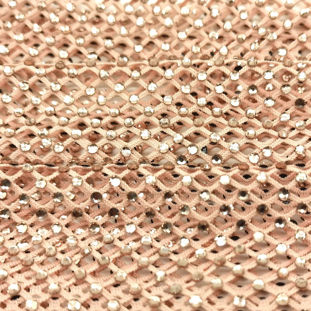 Rhinestone Mesh Applique Trim for DIY Crafts