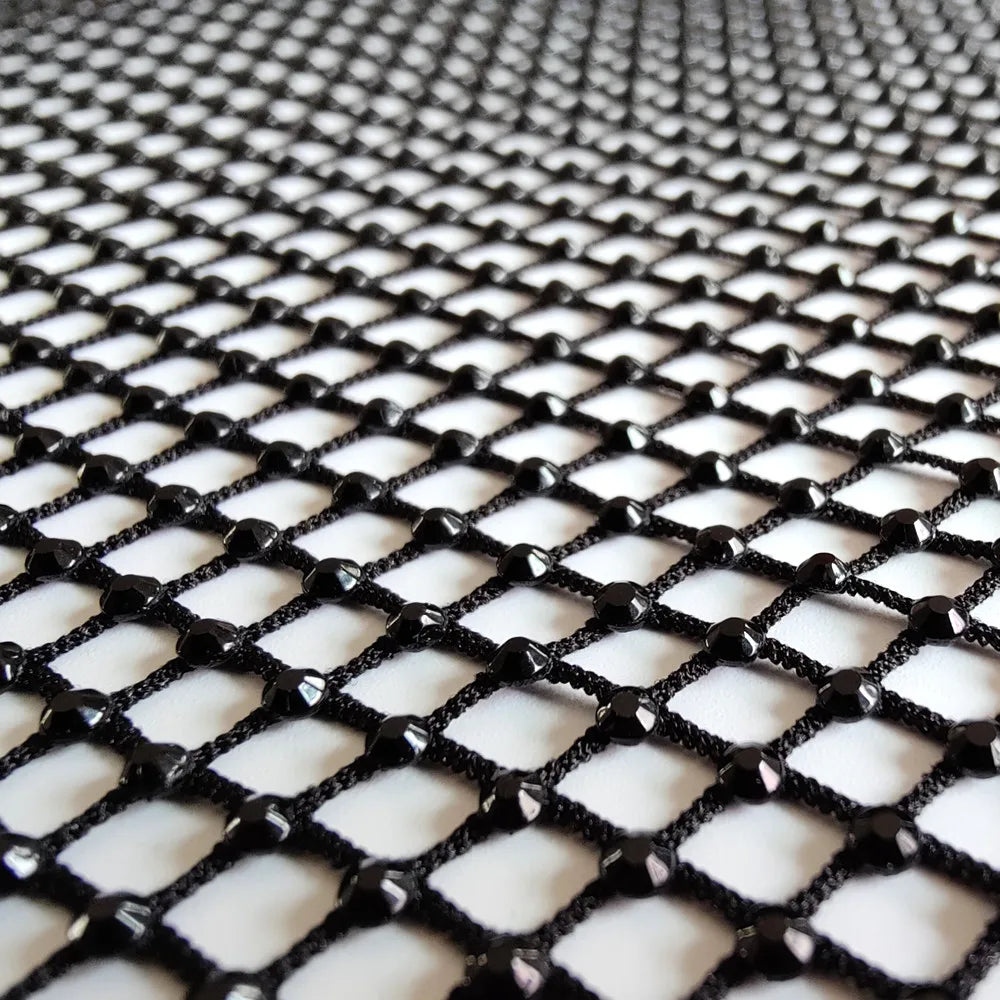Rhinestone Mesh Applique Trim for DIY Crafts