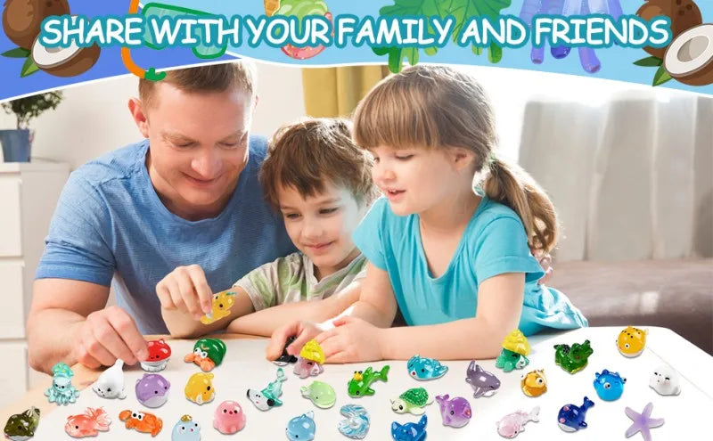 Mini Ocean Resin Sea Animal Figurines for DIY Landscape Decor