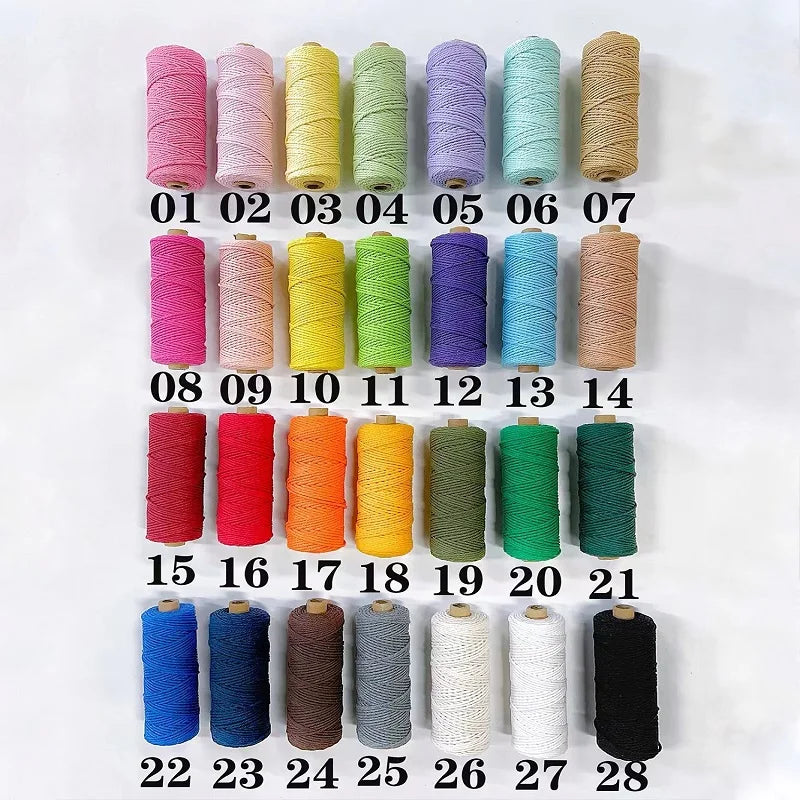 4mm 110yd Colorful Cotton Macrame Cord – Boho DIY Decor Rope