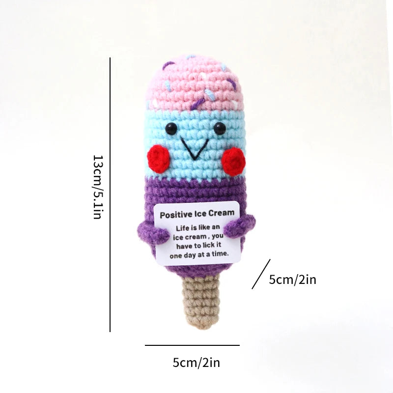 Positive Crochet Doll Kit – Handmade Gift with Affirmation Card