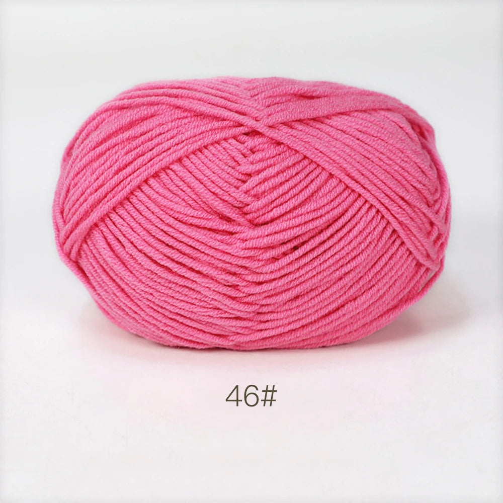 50g Soft Milk Cotton Yarn – Hand Knitting & Crochet Thread