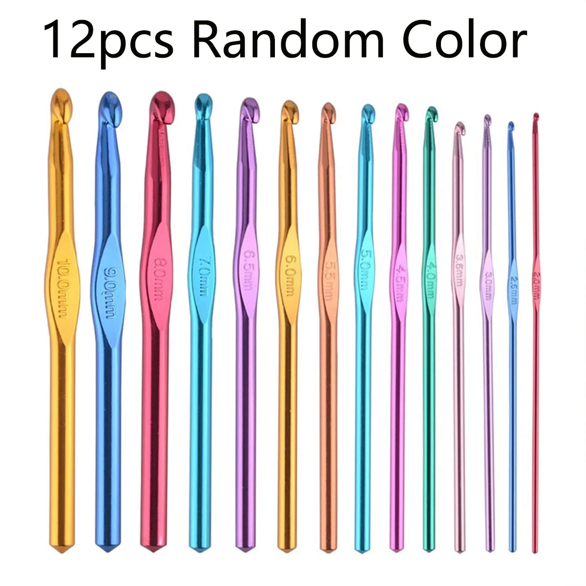 12pcs Crochet Hook Set – Multiple Sizes with Storage Case