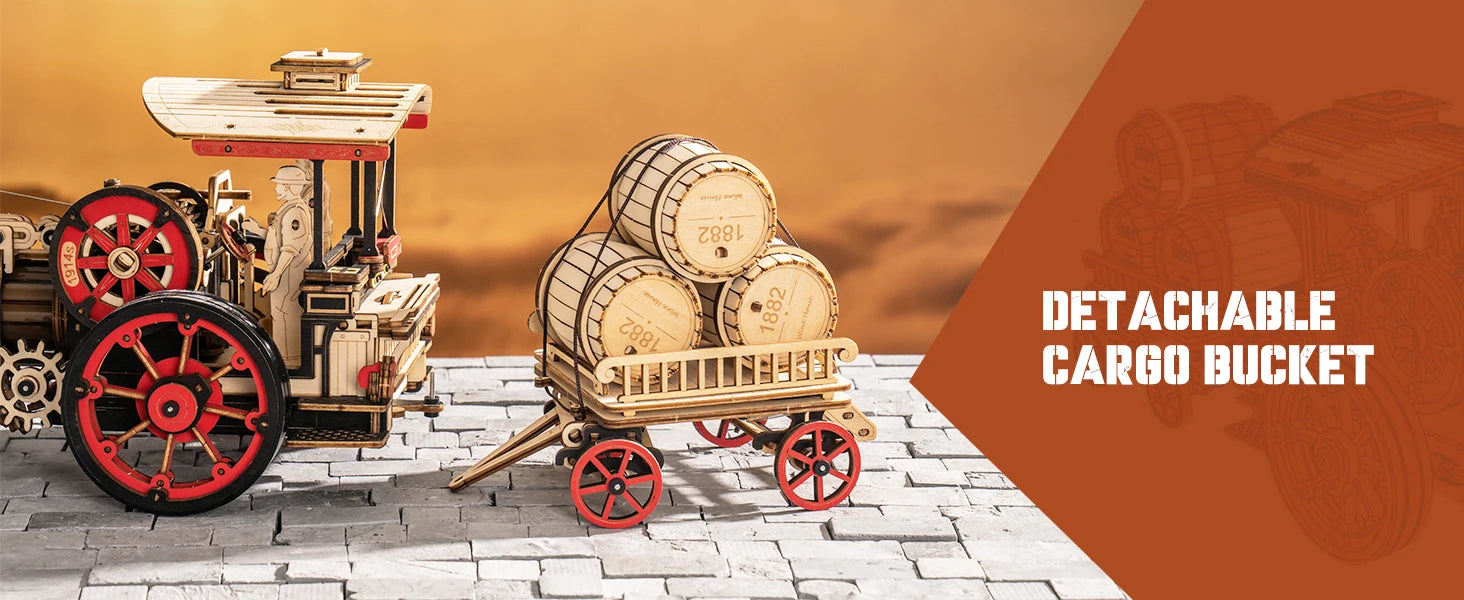 Robotime Rokr 3D Wooden Steam Locomotive Puzzle Kit