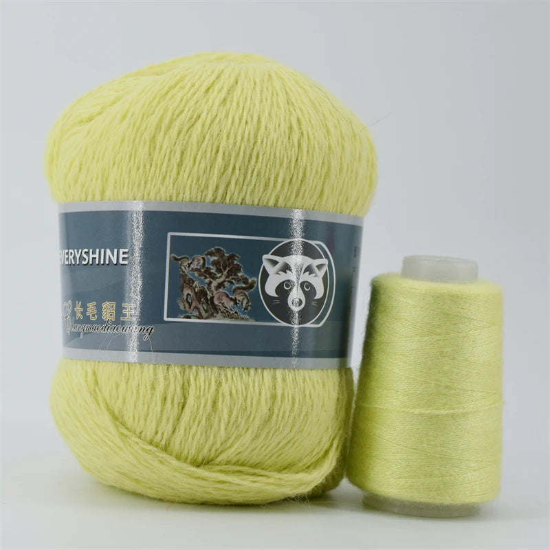 5 Pcs Cashmere Mink Fur Yarn for Hand Knitting  Long Plush Wool Crochet Knitting Yarn for Fall Winter Luxury Needlework Diy Knit